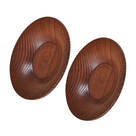 ULTECHNOVO 2pcs Wooden Snack Bowls Small Round Dipping Dishes for Sauces Condiments and Appetizers Vintage Design Spill Resistant Safe for Seniors