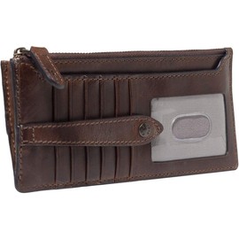 Frye Women's Melissa Snap Card Wallet, Stylish Design with Holder & Slots, Compact for Purse, Dark Brown, One Size