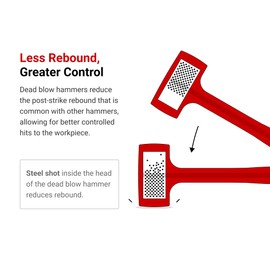 TEKTON Dead Blow Hammer Set, 3-Piece (13, 21, 39 oz.) | HDB93001 | Made in USA