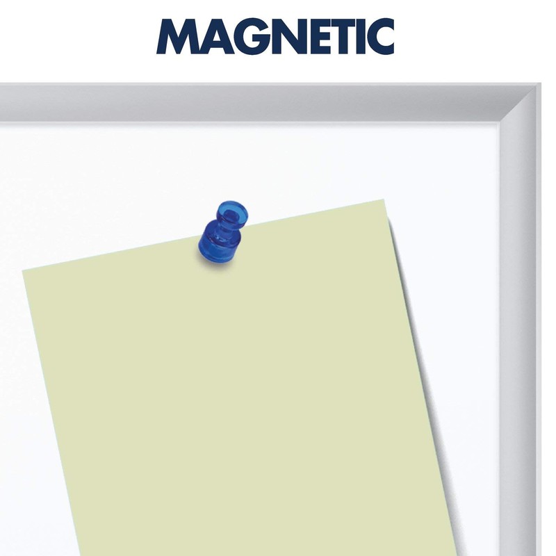 Quartet Magnetic Whiteboard, 4' x 3' White Board, Nano-Clean, Silver