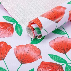 Non Adhesive Shelf Liner 12 Inch x 120 Inch Red Kitchen Drawer Liner Pantry Liner for Shelves Cupboard Liner Kitchen Cabinet Cover Easy to Trim