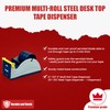 GGR Supplies ET-13370 Blue/Grey Premium Multi-Roll Steel Desk Top Tape