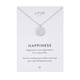 LUUK LIFESTYLE Necklace with unicorn coin pendant, birthday gift for daughter, non tarnish, girly jewlery, water resistant, silver