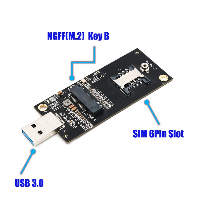 LeHang NGFF (M.2) Key B to USB 3.0 Adapter with