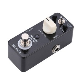 Mooer Black Secret Micro Mini Distortion Electric Guitar Effect Pedal True Bypass Vintage Turbo for Electric Guitar Players Black Aluminum Alloy