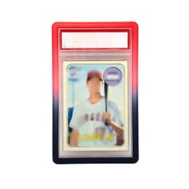 TROPHYCHASETCG PSA Protector de losa ajustable - Protector de losa - Colección degradada - Protectores de parachoques (Crimson sin purpurina)