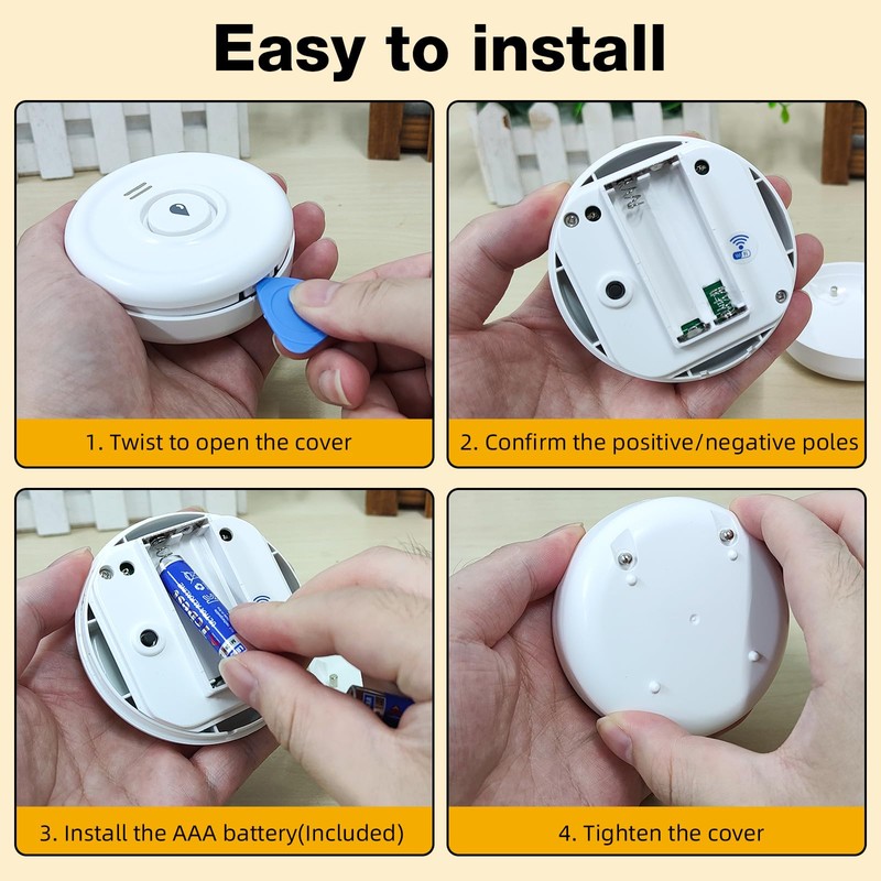 Douevo 5 Pack WiFi Water Leak Sensor, 100 dB Water