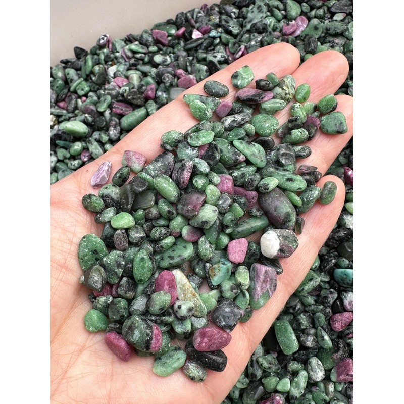 GAF TREASURES Wholesale Natural Semi Tumbled Ruby Zoisite Gemstone Chips,