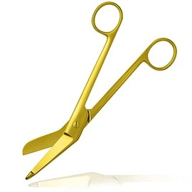 AAProTools Premium Quality Nurse Doctor Lister Bandage Trauma Shears Scissors HEAVY DUTY (FULL GOLD 5.5")