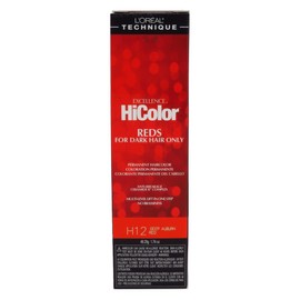 Loreal Excel Hicolor H12 Tube Deep Auburn Red 1.74oz (6 Pack)