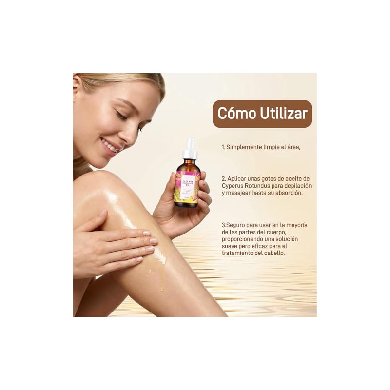 Cyperus Rotundus Oil, Aceite Natural de Cyperus Rotundus para Depilación