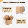 ZBEIVAN Shipping Boxes Mailers 4x4x4 inches Corrugated Cardboard Small Packing