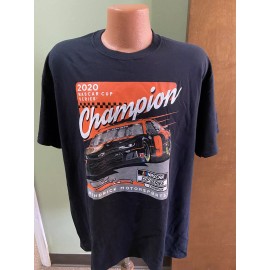 Chase Elliott # 9 Nascar One Sided 2020  Champion Men's Black Shirt Large