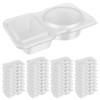 ZJMCAJY 40 PCS Double Compartment Condiment Container with Lids, 2