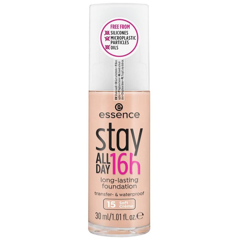 essence Fondotinta stay ALL DAY 16h long-lasting viso lunga tenuta