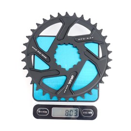 CYSKY Direct Mount Chainring 32T 34T 36T 38T 40T 3mm Offset Narrow Wide Teeth Chainring CNC 7075 Bike Chainwheel for SRAM GXP Interface Crankset (Black, 34T)