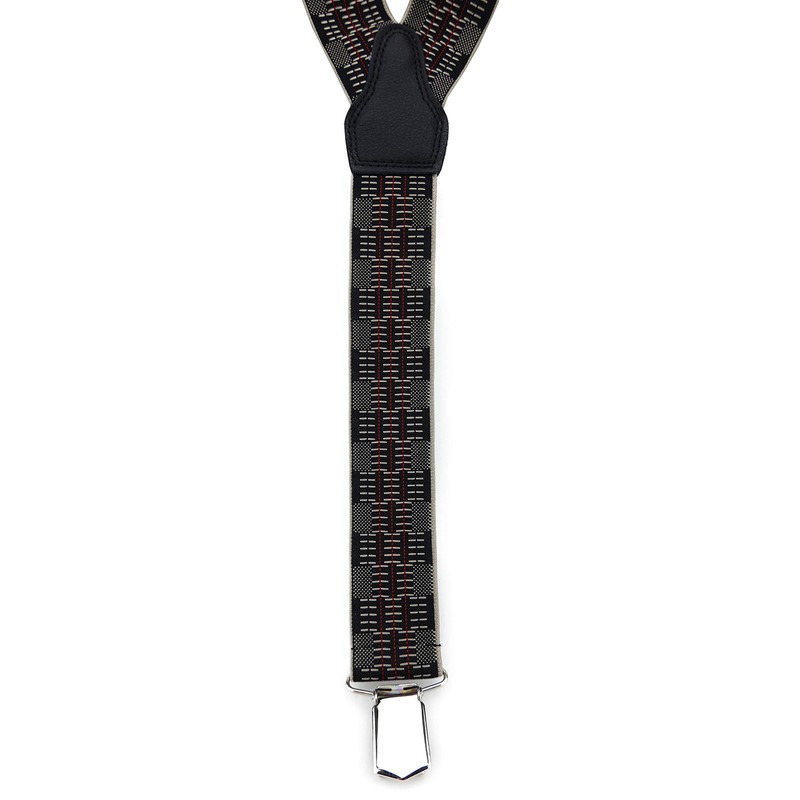 TigerTie Unisex Y-shaped braces with 3 extra strong clips, patterned,