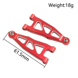 XinGeeek RC Swing Arm Kit for Arrma 1/18 Granite Grom RC Aluminum Front and Rear Suspension Arms Set Metal Upgrade Parts (Red)
