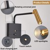 ZEROUNO LED Wall Lamp Wall Mounted Reading Lights, Dimmable Adjustable
