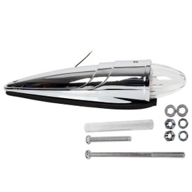 HECASA 5PCS Torpedo Cab Marker Roof Running Top Lights Assembly Compatible with Volvo International Kenworth Peterbilt Freightliner Mack Heavy Duty Trucks 17 LED Cab Marker Roof Top Lamps Chrome