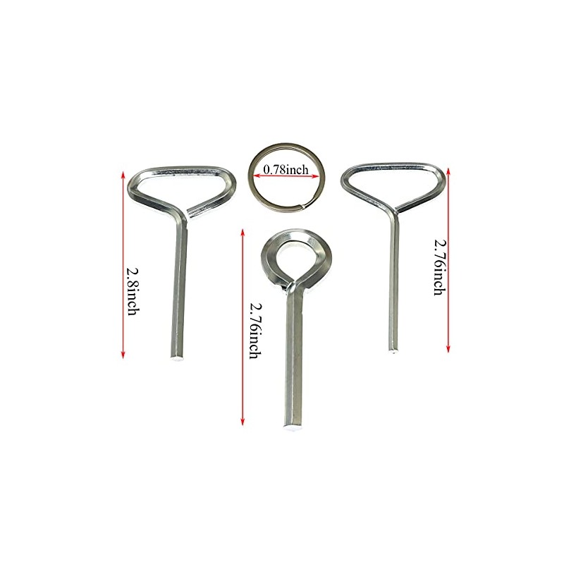 PZRT 3PCS Hexagonal Triangle Wrenches, Hex Dogging Key with Full