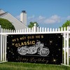 Lofaris Banner - 70.8x43.3 Inch Polyester Motorcycle Birthday Party Decoration,