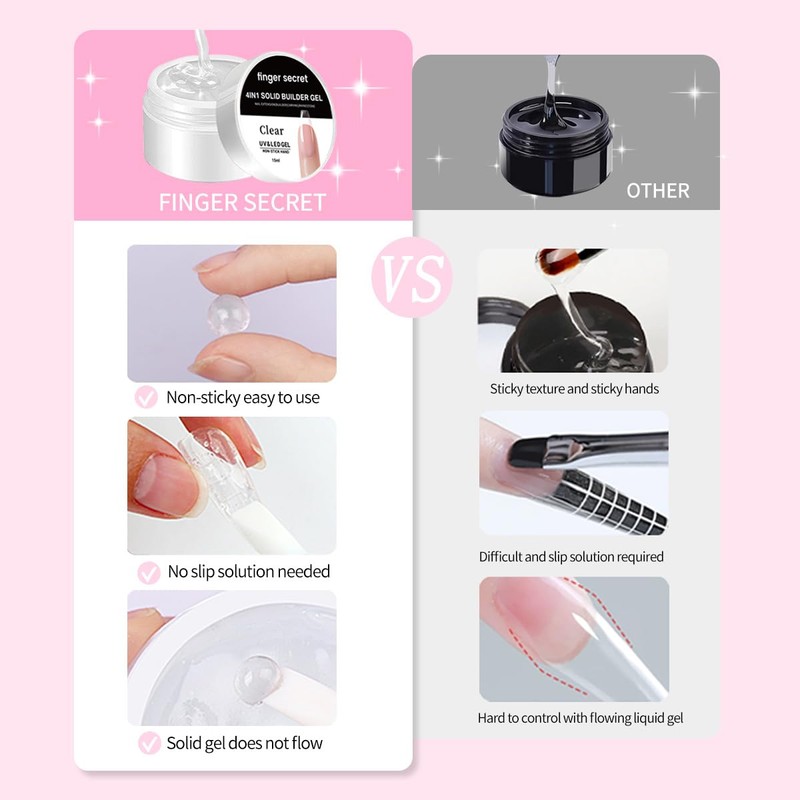 Solid Builder Gel for Nails 3D Nail Gel Sculpting Gel