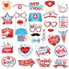 Qpout 38 Pieces Nurse Appreciation Week Photo Booth Props,Thank You