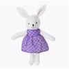 Apple Park Little Bunny Organic Plush Stuffed Animal White Purple