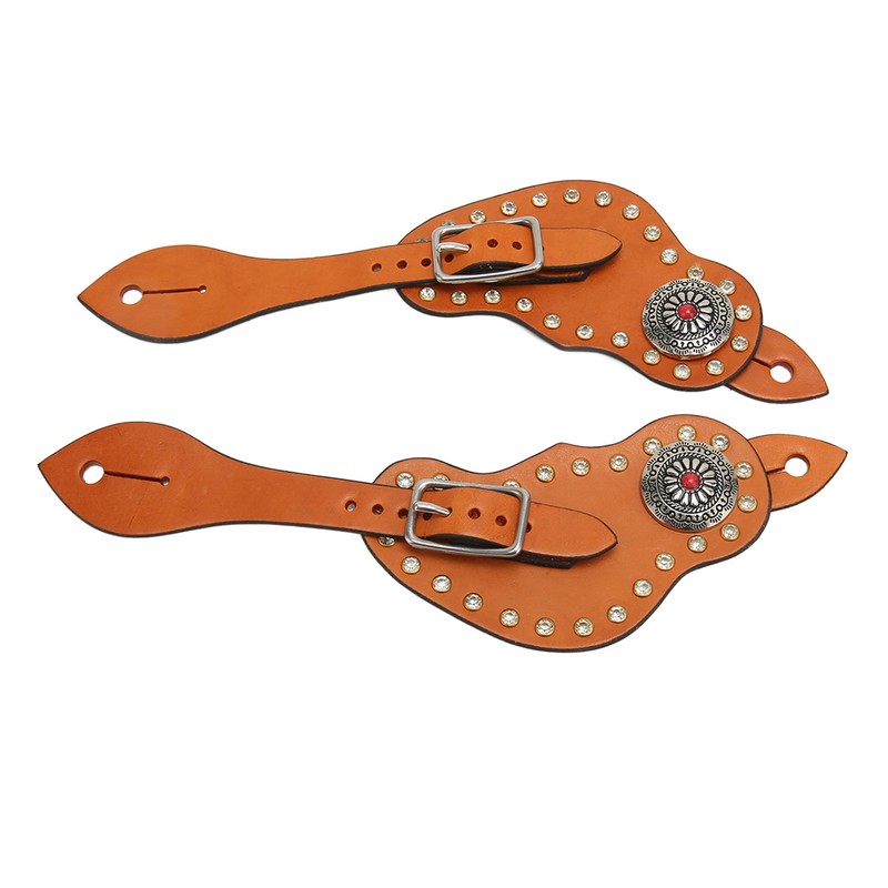 Spur Strap Artificial Leather Adjustable Western Spur Strap with Buckle