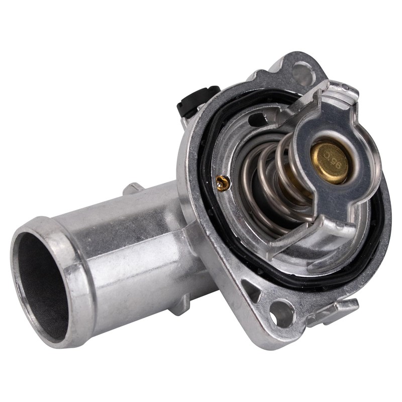 TRQ Thermostat with Housing Compatible with 2011-2021 Chrysler Dodge Jeep