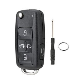 5 Button Remote Key Shell Replacement for Volkswagen Sharan Key Case Volkswagen Key Case Volkswagen with Blade and Screwdriver and Key Ring