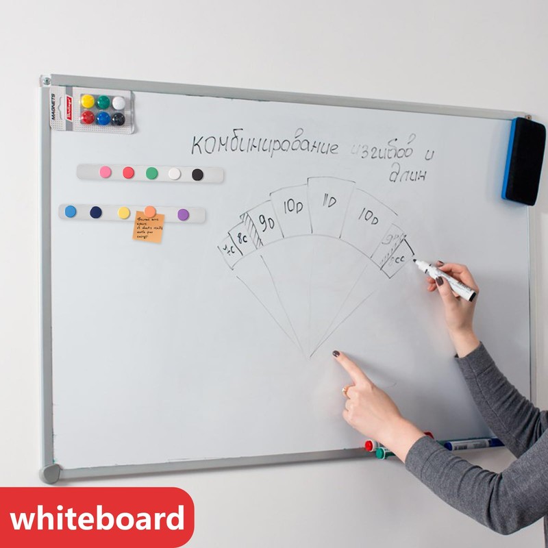 DUJEQM Magnetic Board - 6Pcs Frameless Stainless Steel Magnet Bulletin