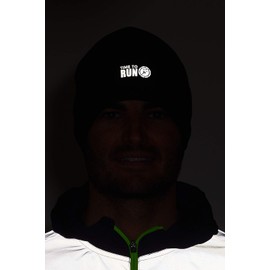 Time To Run Running Hat Beanie Skull Cap For Men & Women - Lightweight Thermal Quick Dry Wicking Black