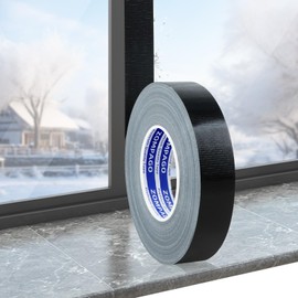 ZOMPAGO Strong Adhesive Cloth Weather Stripping Tape 1.18inx164FT,Black for Sliding Windows & Door Frames - Seal Strip for Soundproofing,Dustproof, Waterproof,Windproof-Durable and Wear Resistant