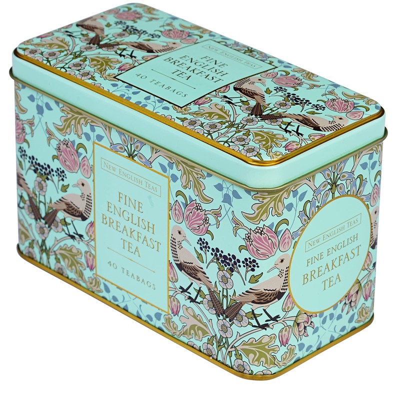 New English Teas Song Thrush and Berries Tea Tin with
