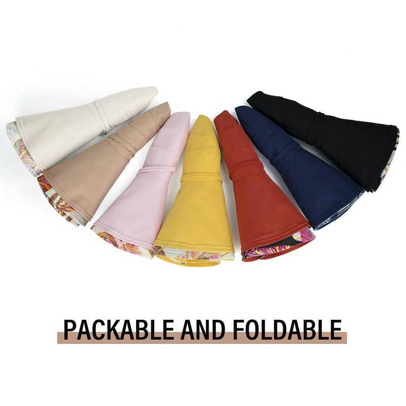Koreshion - Sombrero de pesca reversible para mujer, con lazo