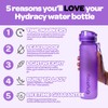 Hydracy Water Bottle with Time Marker - Large 32 oz