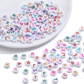 TGEXYI 2800 Piezas Letras Para Pulsera, Cuentas Para Hacer Pulseras, Cuentas De Letras 1400 Negro Y 1400 Colorido, Friendship Bracelet Kit, Regalos...