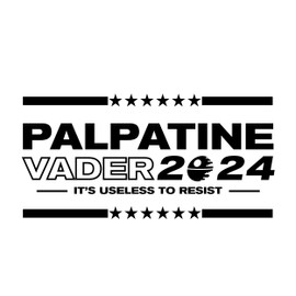 Palpatine Vader 2024 Vinyl Decal Bumper Sticker for Cars, Trucks, Laptops - Political Parody