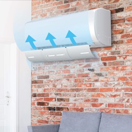 AIR WING Slim, Length & Angle Adjustable Air Conditioner Deflector Helps Cooling/Heating Air Circulation, Anti Blast, Wind Baffle and Direction, Anti-Condensation (Set of 2)