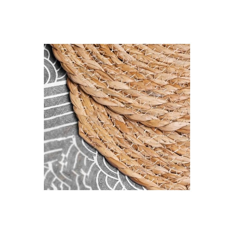 FSSTUD 4 Pcs Round Woven Placemats Rustic Wicker Table Mats