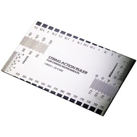 String Action Gauge Ruler, Guitar Height Gauge Set Up Tool for Electric Bass and Acoustic Guitar