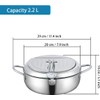 Deep Fryer Pot 304 Stainless Steel, 2.2L Frying Chicken Pot