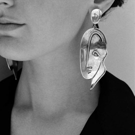 Relovet Human Face Earrings Abstract Charm Gold Unique Statement Funny Earrings Fashion Chic Jewelry for Women