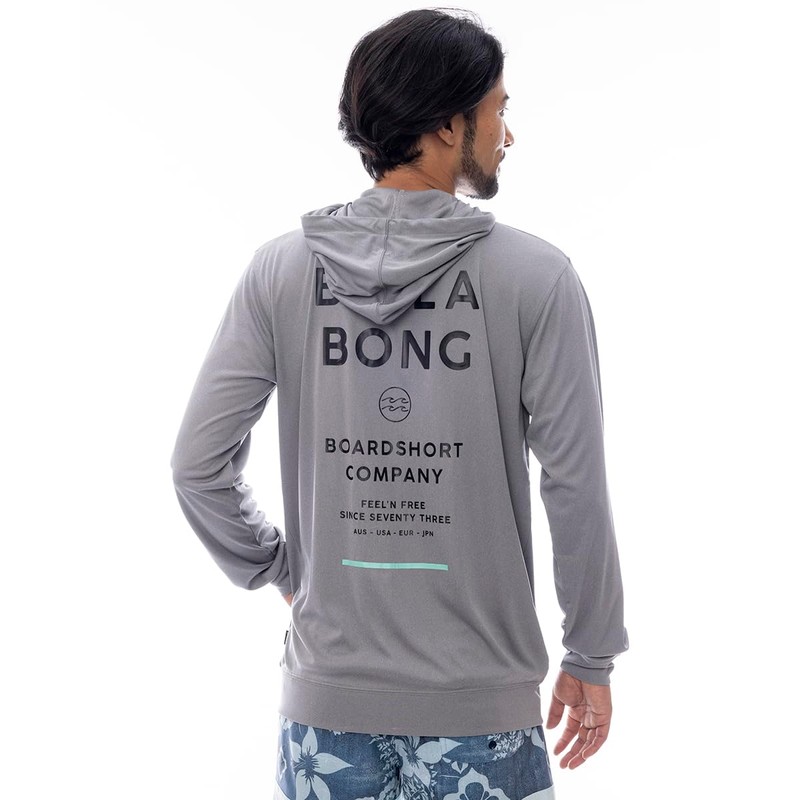 Billabong Rash Zip Hood Men's Rash Guard, STL, M