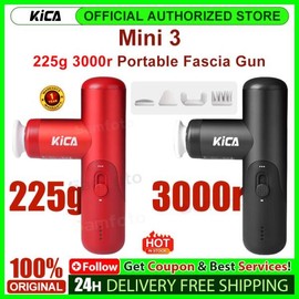 Kika 키카 미니 3 마사지건 휴대용 진동 바디 목 깊은 조직 근육 이완 피트니스 [01 Black] Kika Mini 3 Massage Gun Portable Vibration Body Neck Deep Tissue Muscle Relaxation Fitness [01 Black]