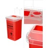 QWORK 1 Quart Sharps Disposal Container - Puncture-Resistant, Leak-Proof, Red