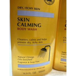 Eucerin 2 eucerin skin calming fragrance free dry itchy skin body wash 16.9oz scuffed