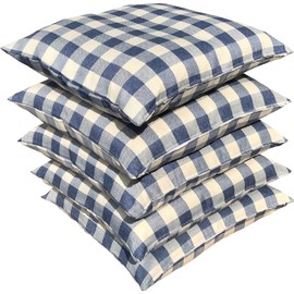 Zabuton Cover 55 59 Set of 5 Solid Thick C Check Navy 55x59